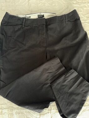 Talbots Black Straight-Leg Cropped Pants